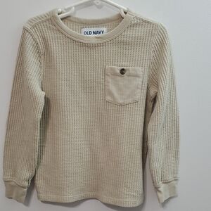 Old Navy Cream Long Sleeve Tee
